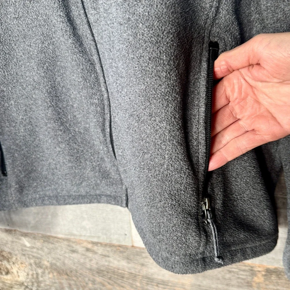 LL Bean Mens Polartec Trail Fleece Full-Zip Jacket L Gray Hike Gorpcore Outdoor‎